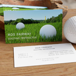 Golf Coach Golfing Instructor Business Card