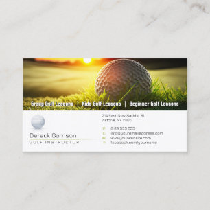 Golf Coach   Professional Golf Instructor Business Card