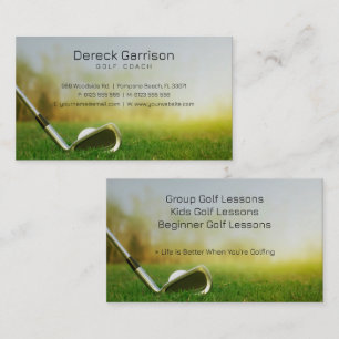 Golf Coach   Professional Golf Instructor Lesson Business Card