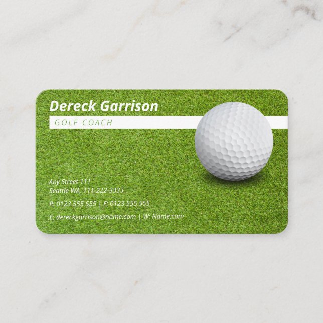 Golf Coach | Sport Business Card (Front)