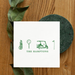Golf Cocktail  Napkin