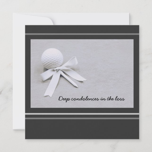 Golf Condolences in the loss of golfer in grey (Front)