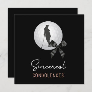 Golf Condolences sympathy for woman golfer Card