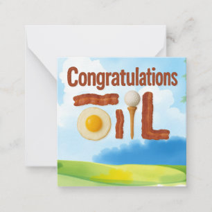 Golf Congratulations Breakfast themed for Golfer Card