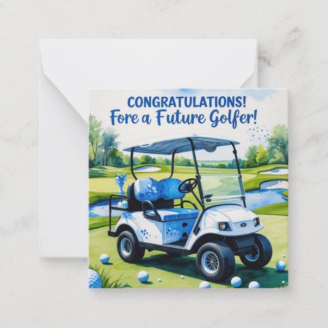 Golf Congratulations for Baby Boy  Card (Front)