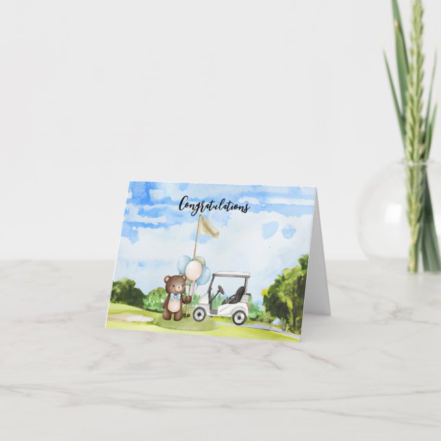 Golf Congratulations for Baby Golfer It's Boy Card (Front)