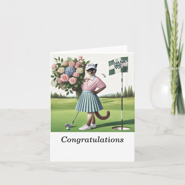 Golf Congratulations for golfer on golf course Card (Front)