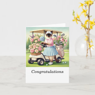 Golf Congratulations for golfer on golf course Card