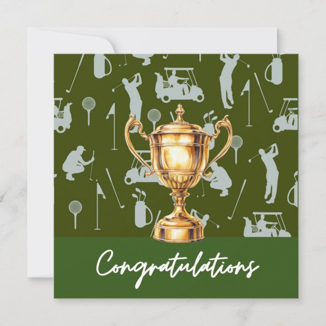 Golf Congratulations golf themed for golfer  (Front)