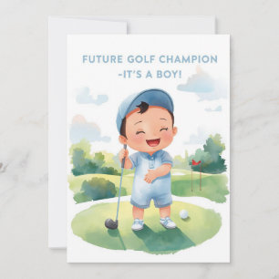 Golf Congratulations It’s a Boy Card Baby Golfer