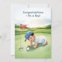 Golf Congratulations It’s a Boy Card | Baby Golfer