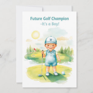 Golf Congratulations It’s a Boy Card Baby Golfer