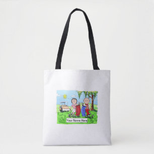 Golf Couple Tote Bag