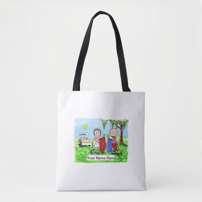 Golf Couple Tote Bag (Front)