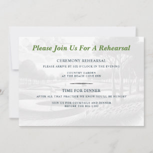 Golf Couple Wedding Rehearsal Invitation