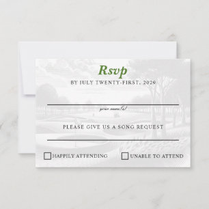 Golf Couple Wedding RSVP Card