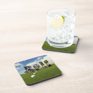 Golf Course And Logo, Coaster