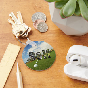 Golf Course And Logo, Key Ring