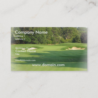 Golf Course Business Card