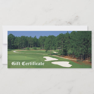 Golf Course Business Gift Certificate