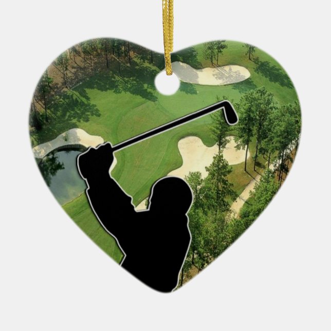 Golf Course Ceramic Tree Decoration (Front)