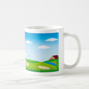 Golf course coffee mug
