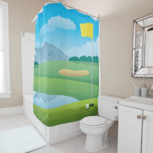 Golf Course Design Shower Curtain