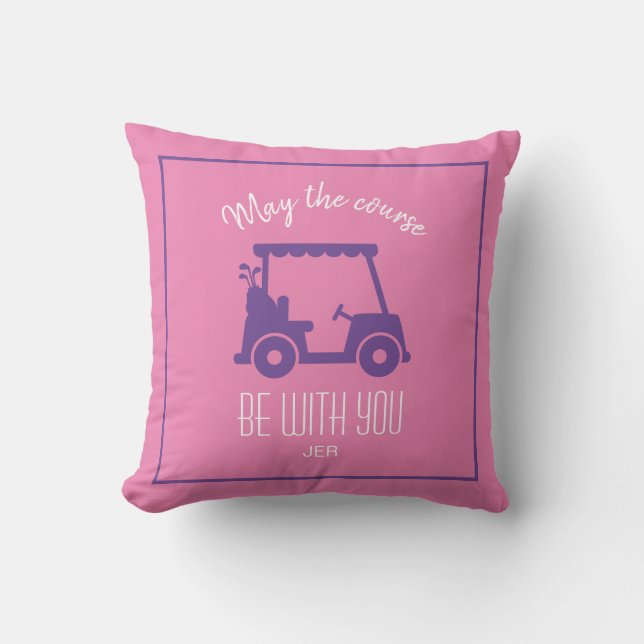 Golf Course Golfer Quote Cute Golf Cart Customised Cushion (Front)