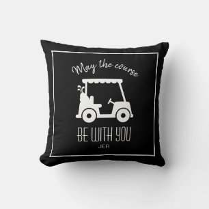 Golf Course Golfer Quote Cute Golf Cart Customised Cushion