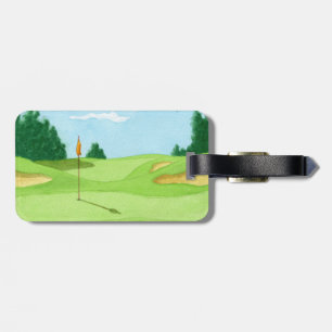 Golf Course Green Luggage Tag