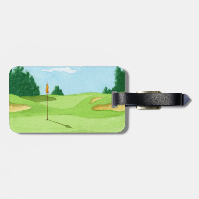 Golf Course Green Luggage Tag (Back Horizontal)