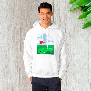 Golf Course Green Mens Hoodie