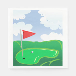Golf Course Green Paper Napkins