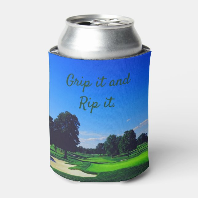 Golf Course Grip it and Rip it Can Cooler (Can Front)