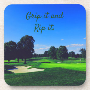 Golf Course Grip it and Rip it Coaster