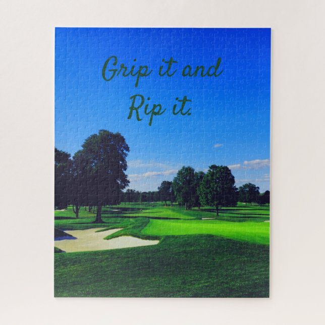 Golf Course Grip it and Rip it Jigsaw Puzzle (Vertical)