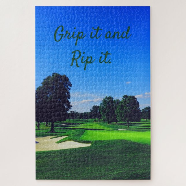 Golf Course Grip it and Rip it Jigsaw Puzzle (Vertical)