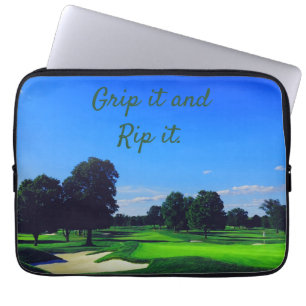 Golf Course Grip it and Rip it Laptop Sleeve