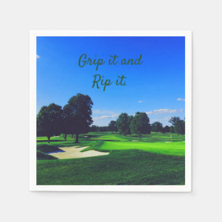 Golf Course Grip it and Rip it Napkin