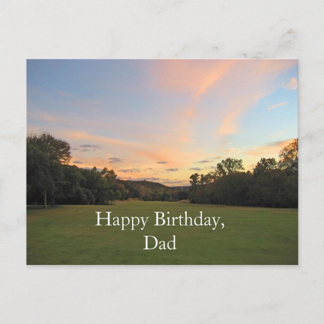Golf Course Happy Birthday Custom Postcard (Front)