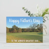 Golf Course Happy Father's Day Personalised Golfer