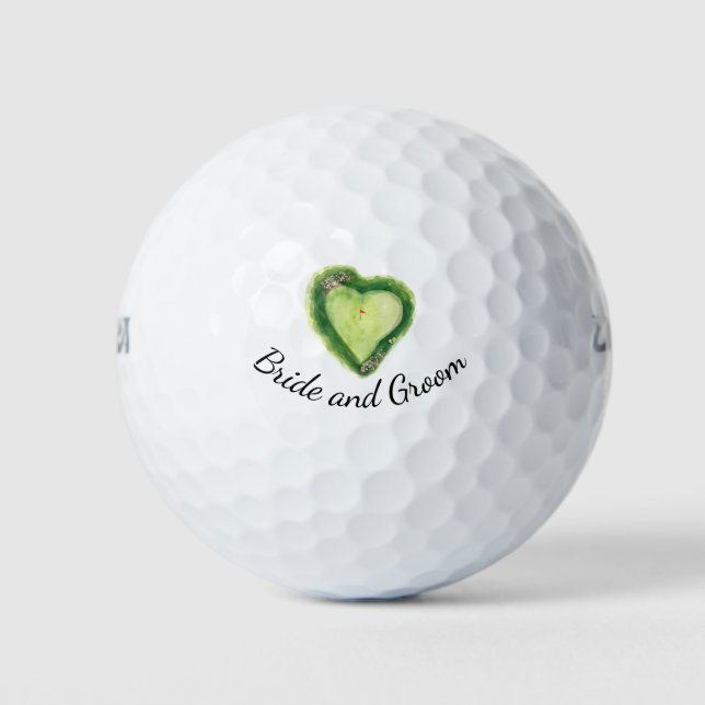 Golf course heart shape  golf balls (Front)