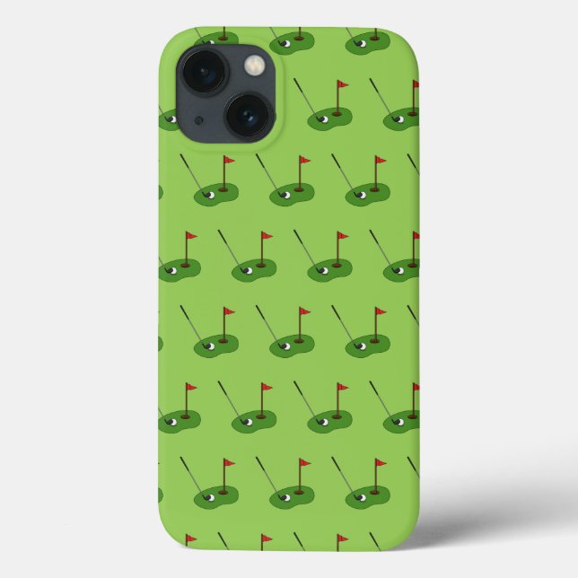 Golf Course Hole with Flag Pattern Case-Mate iPhone Case (Back)