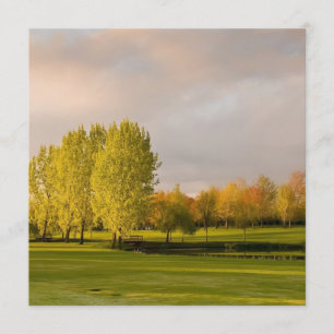Golf Course in Autumn Invitations