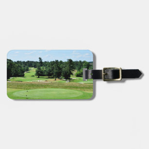 Golf course landscape luggage tag