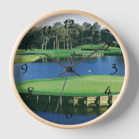 Golf Course landscape round wall clock