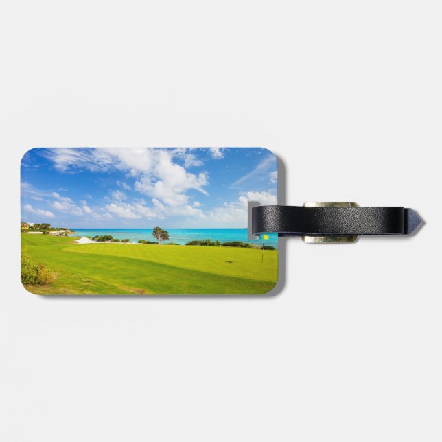 Golf course luggage tag (Back Horizontal)