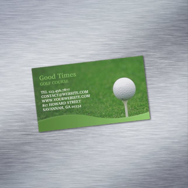 Golf Course Magnetic Business Card (In Situ)