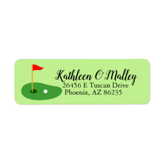 Golf Course Near Me Custom Golf Return Address Label