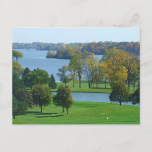 Golf Course on Lake Ypsilanti Michigan Postcard